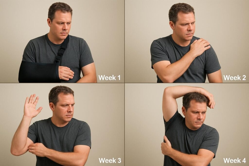How long is shoulder dislocation recovery time? Week-by-week recovery guide